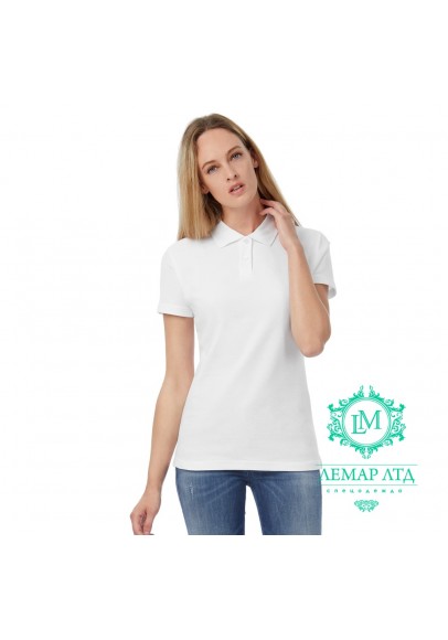 Футболка поло женская B&C white